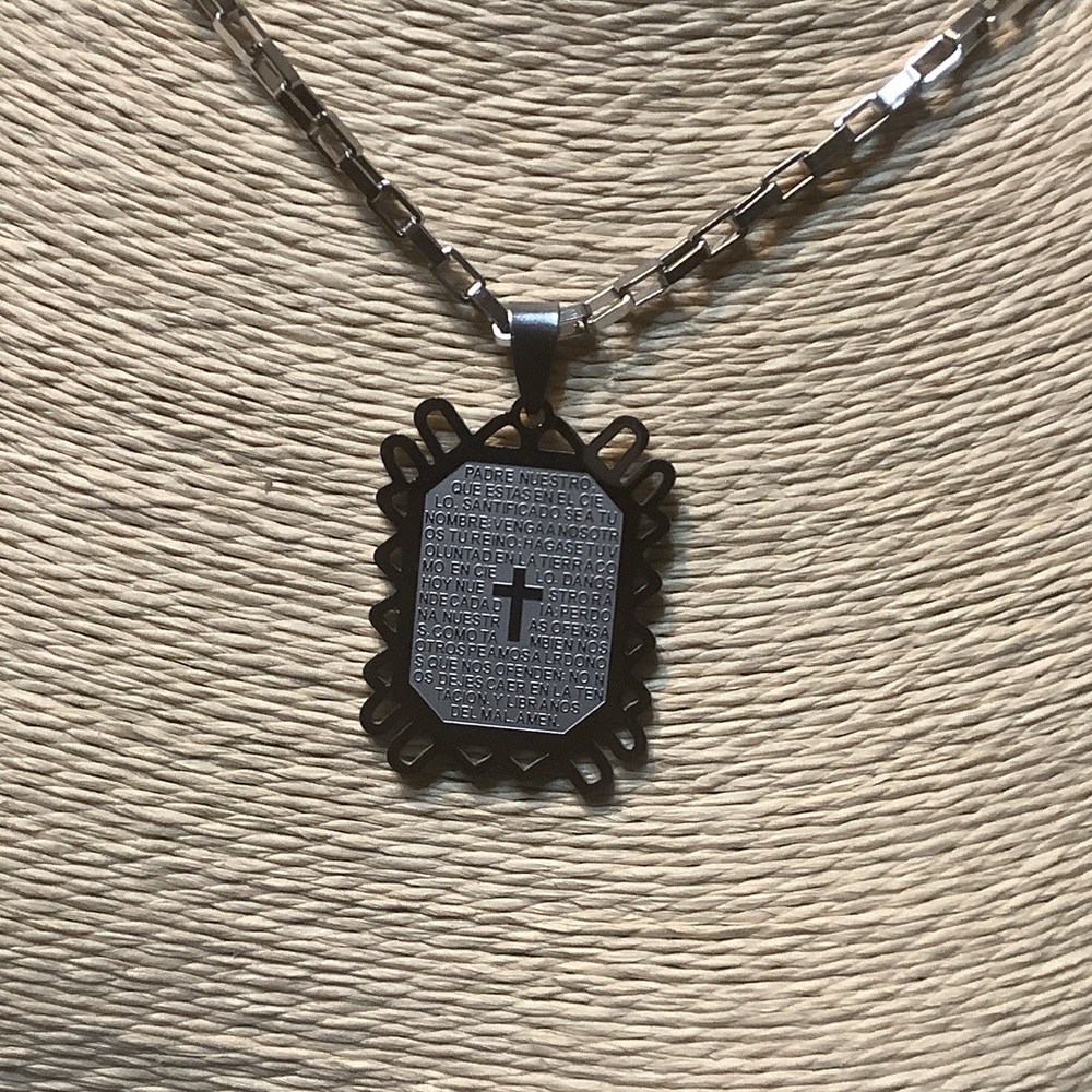 Padre Nuestro (Our Father ) Necklace The Lord Prayer In SPANISH.
